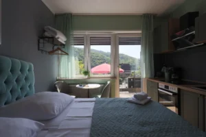 Balkon Blick Stausee Obermaubach