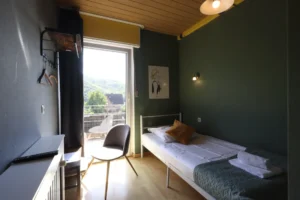 Balkon Blick Stausee Obermaubach