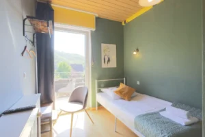 Balkon Blick Stausee Obermaubach